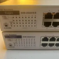 ELECOMGiga対応スイッチングハブEHB-UG2A16-S中古2台、箱無し