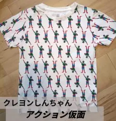 グラニフ クレヨンしんちゃん アクション仮面 総柄 Tシャツ 140のサムネイル
