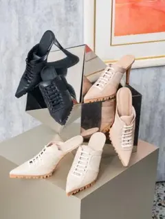 スニーカーライクミュール(ブラック)