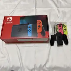 Nintendo Switch本体　ピンクイエローJoy-Con・グリップ付