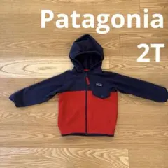 patagonia パタゴニア　フリースジャケット2T ネイビー/レッド90cm