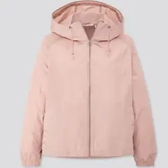 ベージュ フード付き マウンテンパーカー M