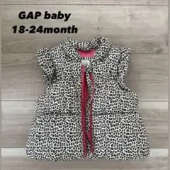 GAPギャップ baby ヒョウ柄ベビーダウンベスト 18-24ヶ月　アウター