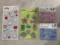 ベイマックス　ふわふわシール　ウォーターシール　ブラックデコシール　ミッキー