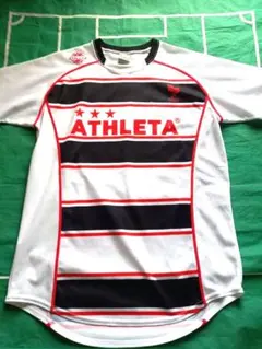 ATHLETA　アスレタ　ウエア　　プラシャツ　 ホワイト/ブラック／レッド　M