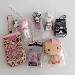 ★サンリオ キティ クロミ マイメロ ガチャセット★平成ギャル 日焼けキティ