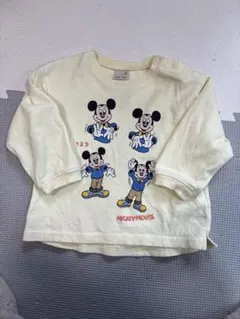 petit main ミッキーマウス 長袖カットソー 90