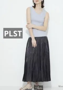 新品PLST 現行品Ｌタンクトップ UVカットレーヨンブレンド グレー 接触冷感