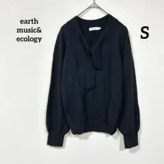 earth music&ecology リボンタイニットセーター プルオーバー