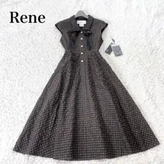 Rene ルネ  ロング ジレ ワンピース René - ルネ ツイード ジレ ワンピース 34 ピンクMIXの通販 by みぃ's