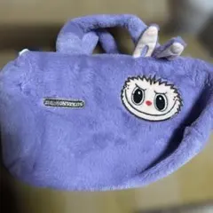 フワフワ紫色ラブブキャラクターショルダーバッグ