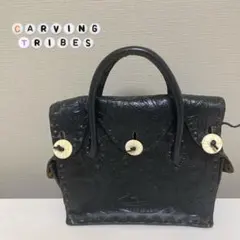 希少 カービングトライブス ショルダー付きミニボストンバッグ
