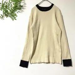 ZOOTIE ズーティー クルーネック 長袖 バイカラーニット L