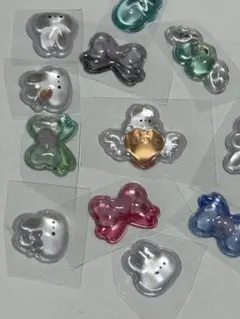 ミニボンボンドロップシール、おすそ分け￼