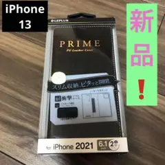 iPhone 13ケース　手帳型　ブラック 2眼モデル　6.1 inch