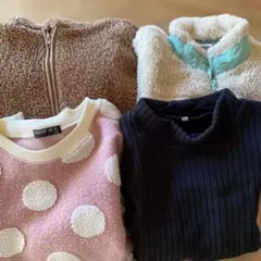 女の子130 まとめ売り　ボアジャケット　フリース　裏起毛　くまみみ　裏起毛