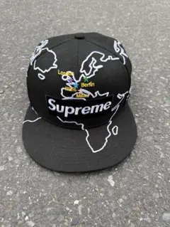 Supreme 地図柄 キャップ
