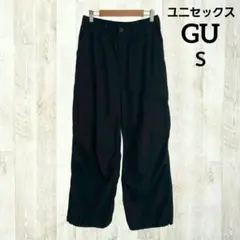 GU カーゴパンツ S ブラック 黒 ワイド ストレート ジョガー ユニセックス
