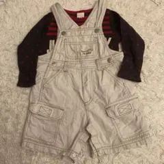 美品ベベオーバーオール　ベベロンTセット