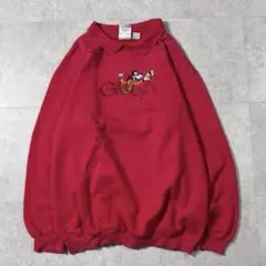 90s オールドディズニー グーフィー刺繍 ポロ襟スウェット シティボーイ 古着のサムネイル