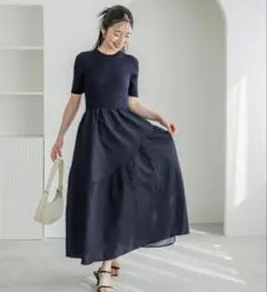 タグ付き coca 半袖ニットドッキングワンピース