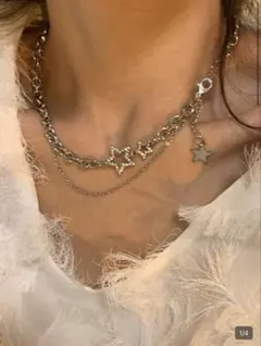 シルバーネックレス 星