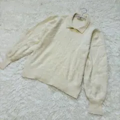GIN MARIE カシミヤ ニット ポロセーター M相当（B297）