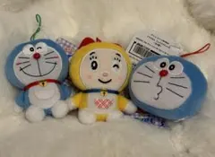 ドラえもん　ドラミちゃん　ぬいぐるみストラップ3点セット