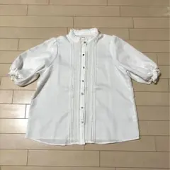 asknowas 半袖ブラウス ホワイトのサムネイル