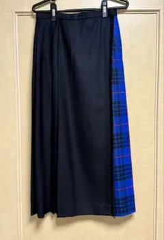BEAUTY&YOUTH プリーツスカート S 黒/青チェック