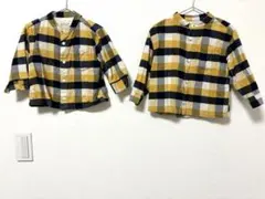 無印良品 チェックシャツ 子ども服 90cm 100cm 男の子 女の子 お揃い