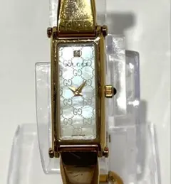 ☆極美品☆ GUCCI 1500L ゴールド スクエア 黒 ギャランティつき ☆極美品☆ GUCCI 1500L ゴールド スクエア 黒 ギャランティつき