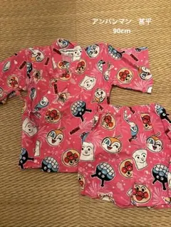 90cm アンパンマン　甚平　ピンク
