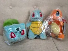 新品タグ付き　ポケモン　カントー御三家　ヒトカゲ　ゼニガメ　フシギダネ