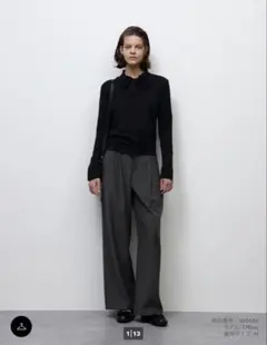 GU タッグワイドパンツ XL グレー