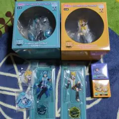 フリューくじ初音ミクぬーどるストッパーフィギュアA賞初音ミクB賞鏡音リンオマケ付