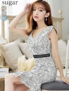 定価2.5万 VANESSA HEART 総レース マーメイドミディドレスS美品