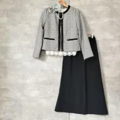 美品グラシア×東京スタイル S セレモニースーツ 黒 グレースカートスーツ