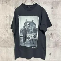 00s STUSSY Josh cheuse photo Tシャツ プリント 黒