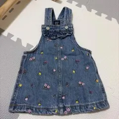 ⭐︎極美品⭐︎GAP 花柄刺繍 デニム　ジャンパースカート