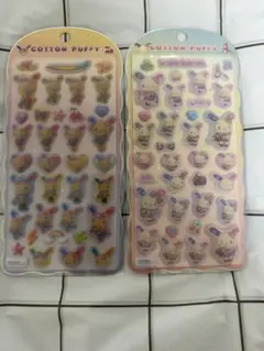 サンリオ ウサハナ COTTON PUFFY シール 2枚セットのサムネイル