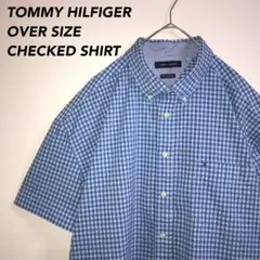 ヒ*ル様 《ワンポイント刺繍ロゴ》トミーヒルフィガー チェックBDシャツオーバー