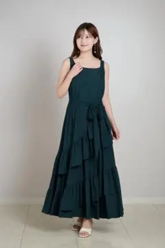 Her lip to Bellina Ruffled Long Dress S - メルカリ