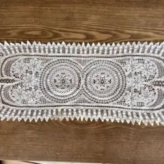 レース　テーブルセンター　白　ホワイト