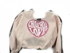 choachoa ハートロゴ裏起毛トレーナー