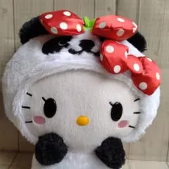 ハローキティ パンダ帽子 ぬいぐるみ　未開封 ハローキティ パンダ ぬいぐるみ キティちゃん ときめく平成BIG