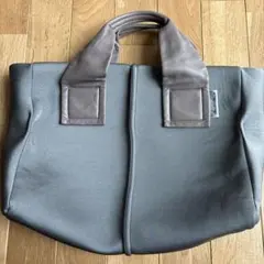 美品　kawa-kawa トートバッグ グレー レザーハンドルのサムネイル