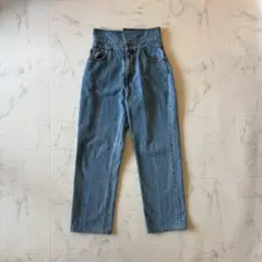 《ラグナムーン》ハイウエストストレートデニム　春夏