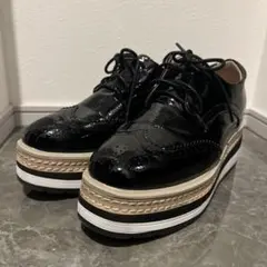 オックスフォード厚底レースアップシューズ