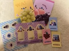 パペットスンスン　セブンイレブンコラボ　ノート　ステッカー　ブックマーカー